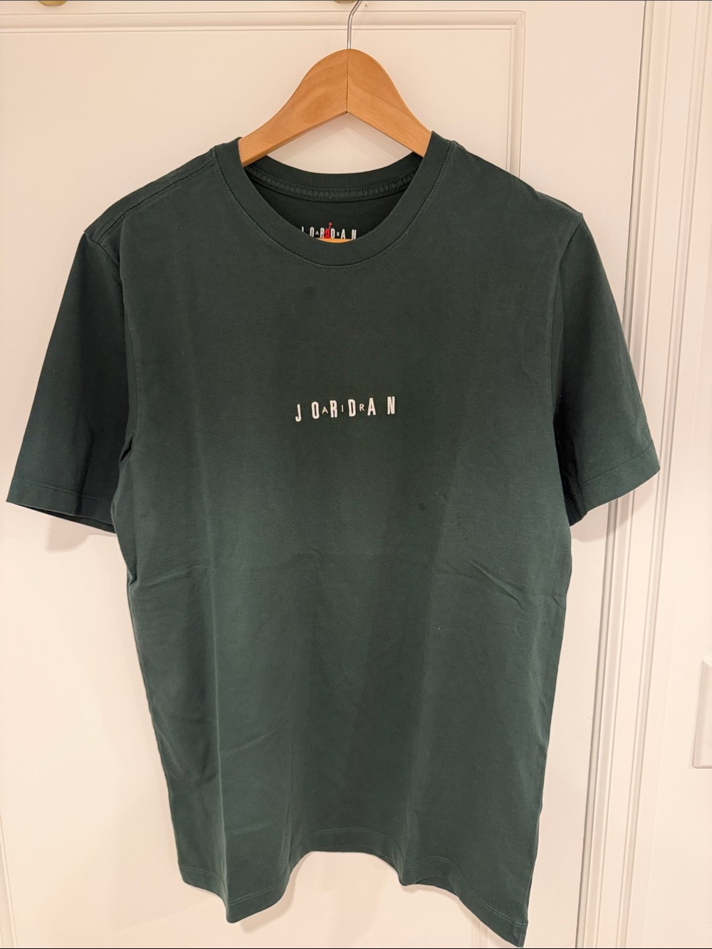 Jordan Short Sleeve Tee in Dark Green with Center Logo